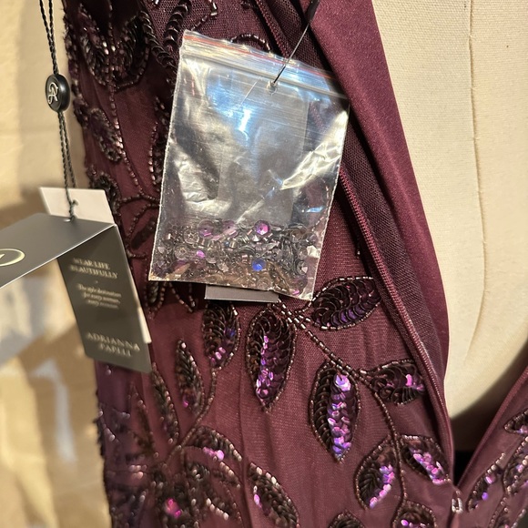Adrianna Papell Purple Sequin Maxi Gown - Picture 9 of 9